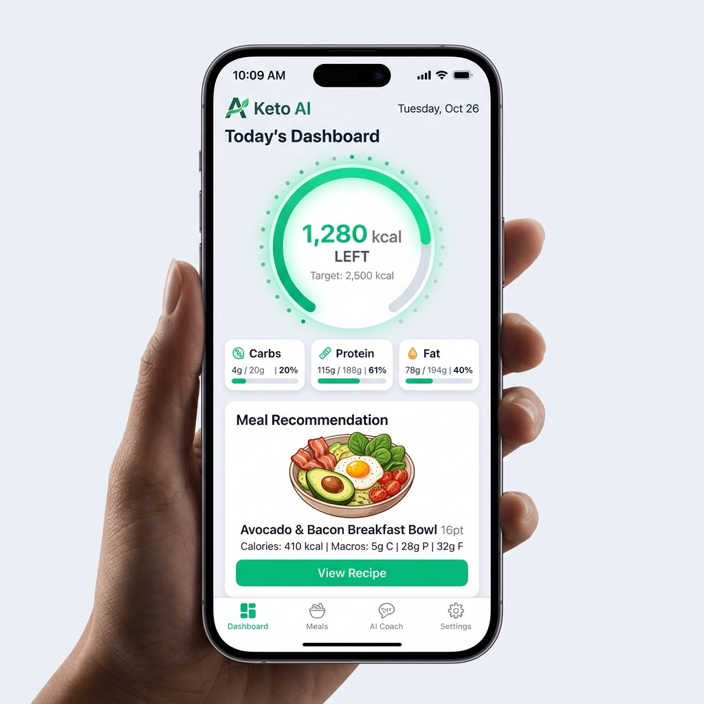 Keto AI Dashboard Mockup