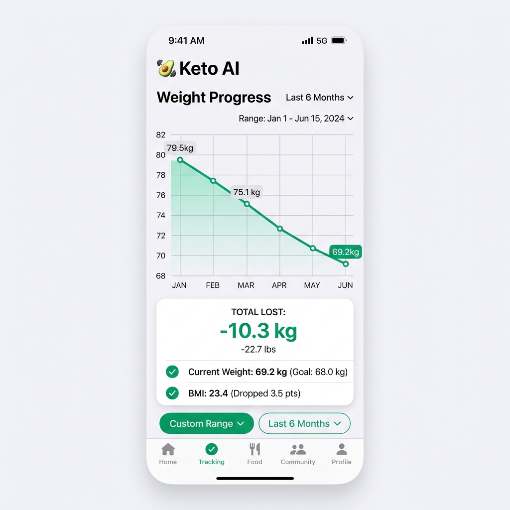 Weight Tracking Screen Mockup